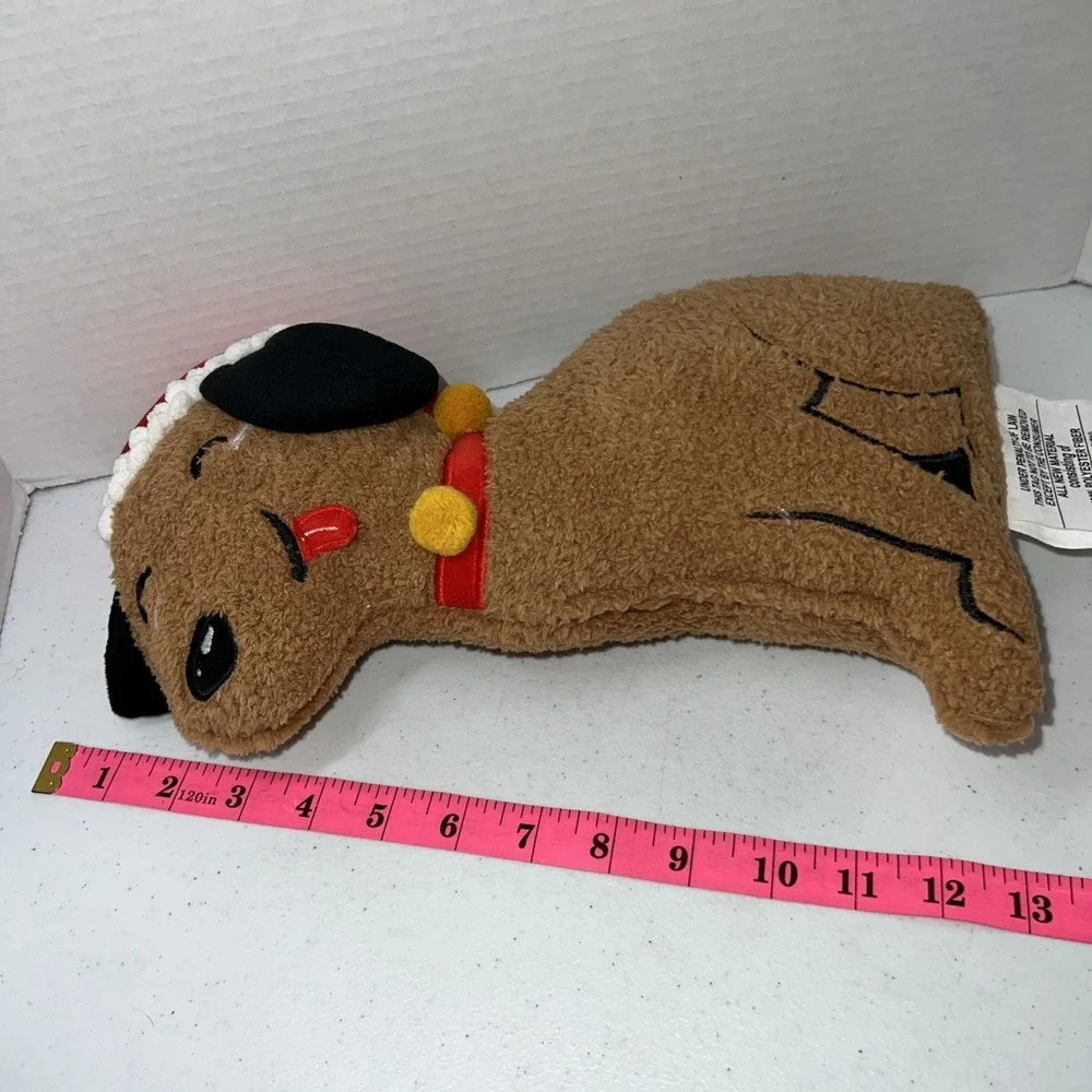Target Wondershop Christmas 2024 Brown Dog Santa Hat Shaped Throw‎ Pillow 13